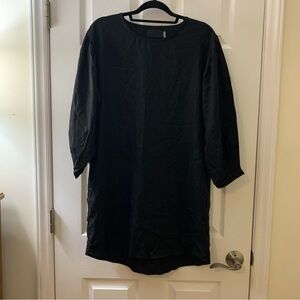 Blaque Label solid black shift dress sz M